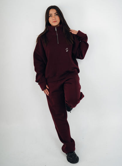 OVER-SIZED SWEATPANTS ( BURGUNDY )