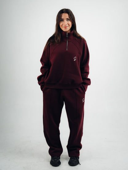 OVER-SIZED SWEATPANTS ( BURGUNDY )