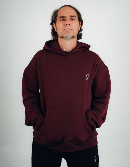 OVER-SIZED HOODIE ( Burgundy )