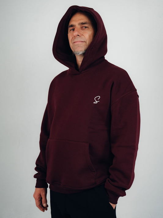 OVER-SIZED HOODIE ( Burgundy )