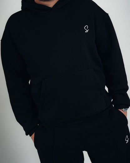 OVER-SIZED HOODIE ( BLACK )