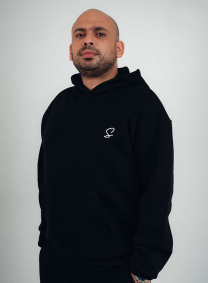 OVER-SIZED HOODIE ( BLACK )