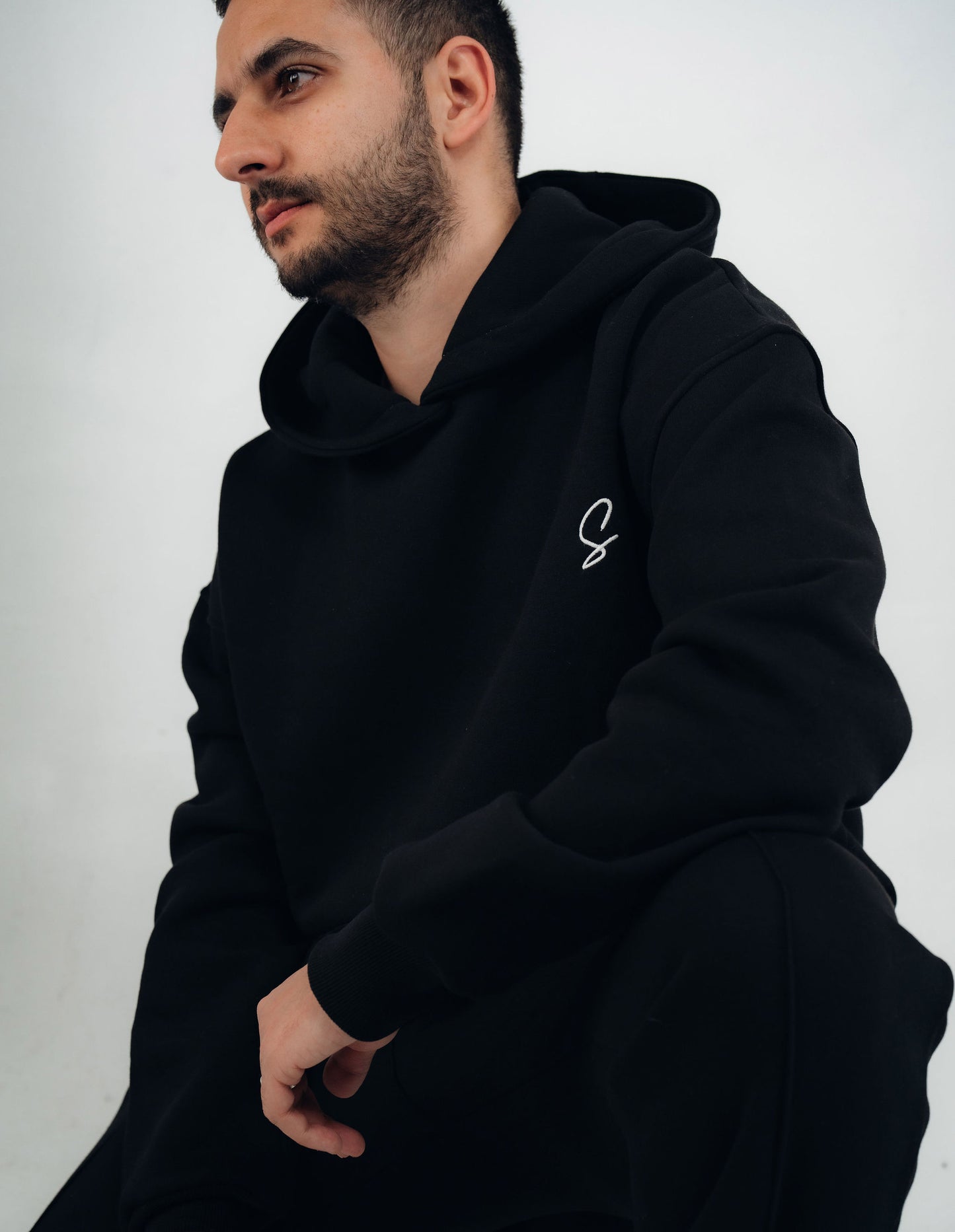 OVER-SIZED HOODIE ( BLACK )